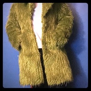 Miss Sixty Furry Green Coat